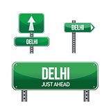 delhi city road sign
