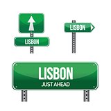 lisbon city road sign