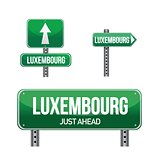 luxembourg city road sign