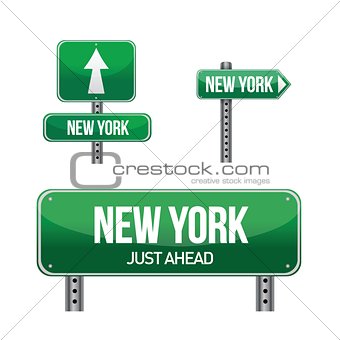New York city road sign
