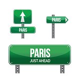 paris city road sign