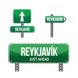 reykjavik city road sign