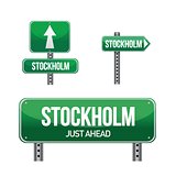 stockholm city road sign