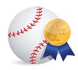 Baseball ball with award