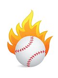 Baseball Ball in fire