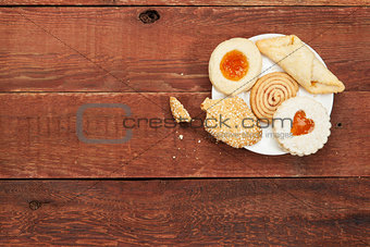 cookies on rustic table