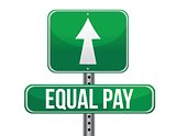 equal pay road sign