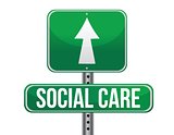 social care road sign