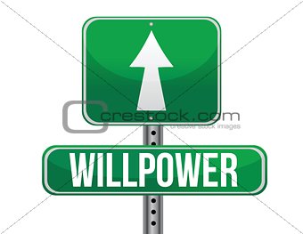 willpower road sign