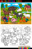 Cartoon Farm and Livestock Animals for Coloring