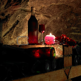 still life in wine cellar, Bily sklep rodiny Adamkovy, Chvalovic