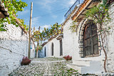 cobbled street in berat albania