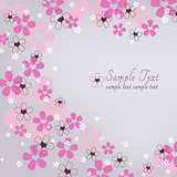 Floral heart background