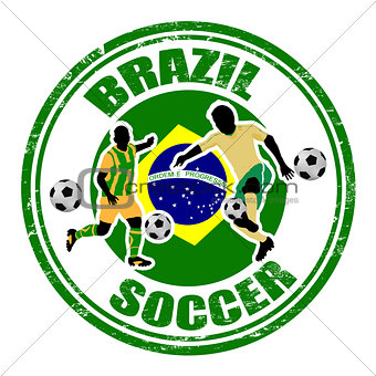 Brazil soccer stamp