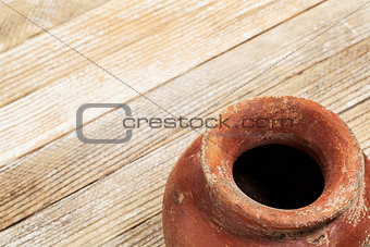 grunge red clay pot