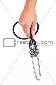 Stethoscope in hand