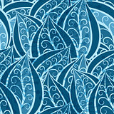 Vintage blue seamless pattern