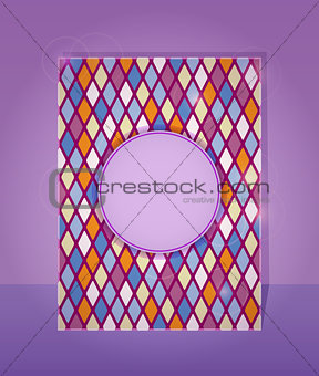 Purple Card in Rhombus Pattern