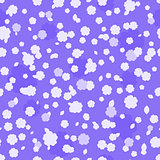 Seamless Pattern with White Flowers