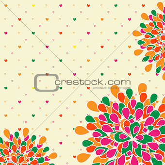 Bright Colorful Flower Greeting Card