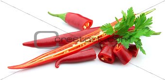 Hot pepper with parsley