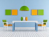 Colorful modern diningroom