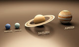 Planets Neptune Uranus Saturn and Jupiter