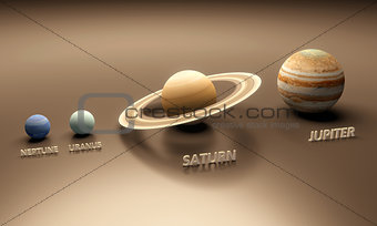 Planets Neptune Uranus Saturn and Jupiter