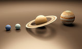 Planets Neptune Uranus Saturn and Jupiter