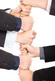 hands of businessman with teamwork concept