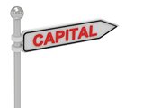 CAPITAL arrow sign with letters 