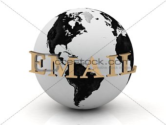 EMAIL abstraction inscription around earth 