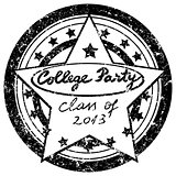 college party stamp