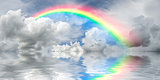 Rainbow and majestic clouds