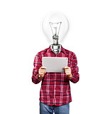 Lamp Head Man With Touch Pad