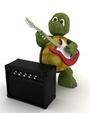 tortoise playing the guitar
