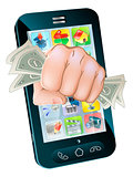 Cash Fist Cell Phone Concept