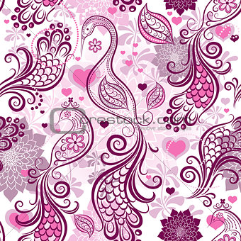 Valentine repeating pink pattern