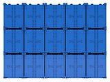 Blue containers