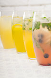 selection of fruits long drinks
