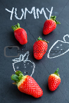 Yummy fresh whole strawberries