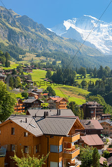 Wengen and mountains