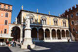 Dante Statue on Piazza dei Signori in Verona, Veneto, Italy