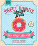 Vintage Donuts Poster.