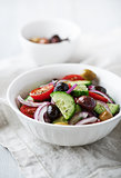 Mediterranean-style salad with marinated olives