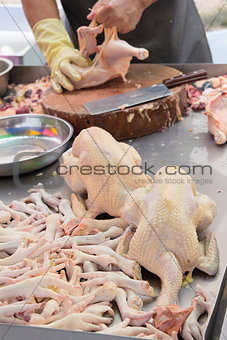 Chicken Butcher at Wet Market