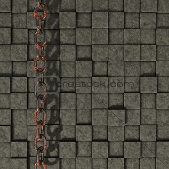chain on stone background