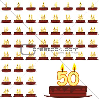 birthday cakes with number candles