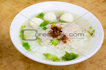 Southeast Asian Fishball Noodle Soup