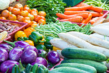 Vegetables Stand in Wet Market